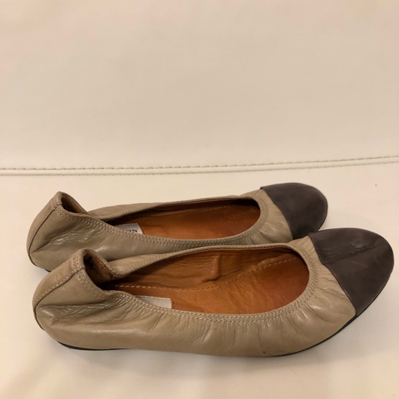 Lanvin gray cap toe leather flats size 36.5 MK - Picture 3 of 5
